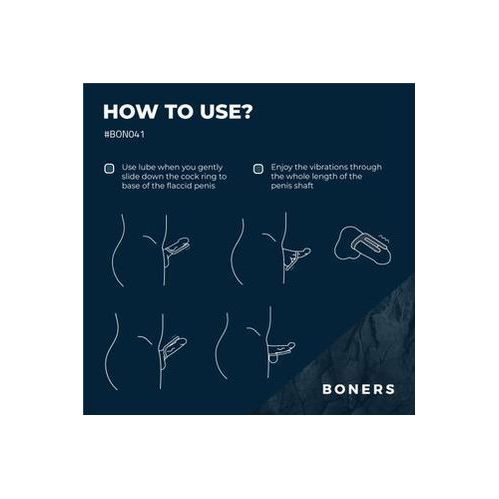 Boners Cockring & Ball Stimulator - Blauw