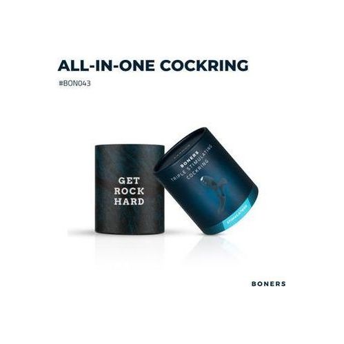 Boners Triple Cockring - Blauw