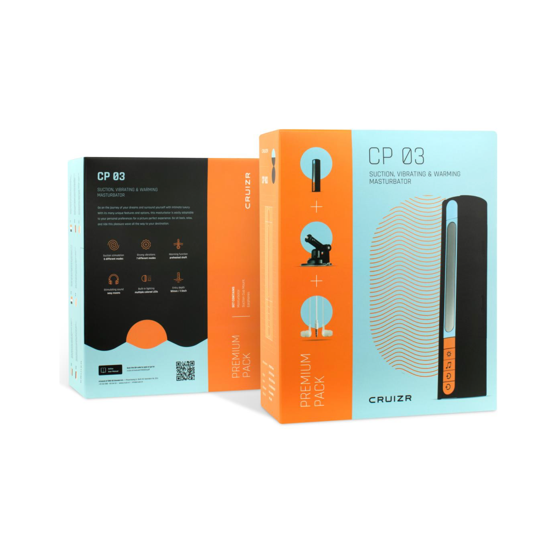 CP03 Deluxe Vibrerende En Zuigende Masturbator Met Adapter