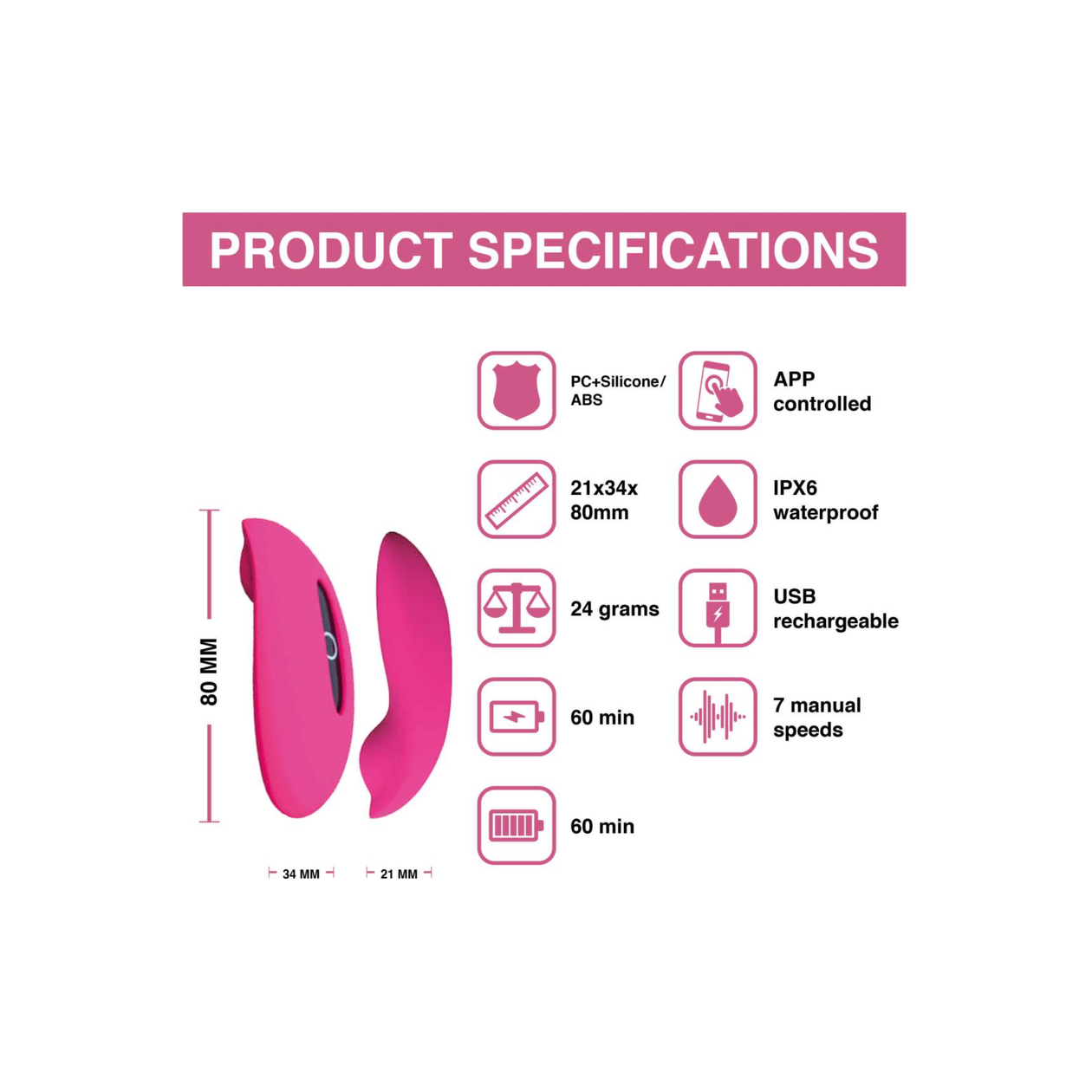Candy Met App Bedienbare Panty Vibrator - Roze