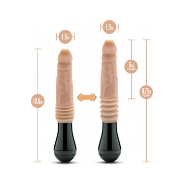 Dr. Skin Silicone - Dr. Knight - Stotende en Vibrerende Dildo - Beige