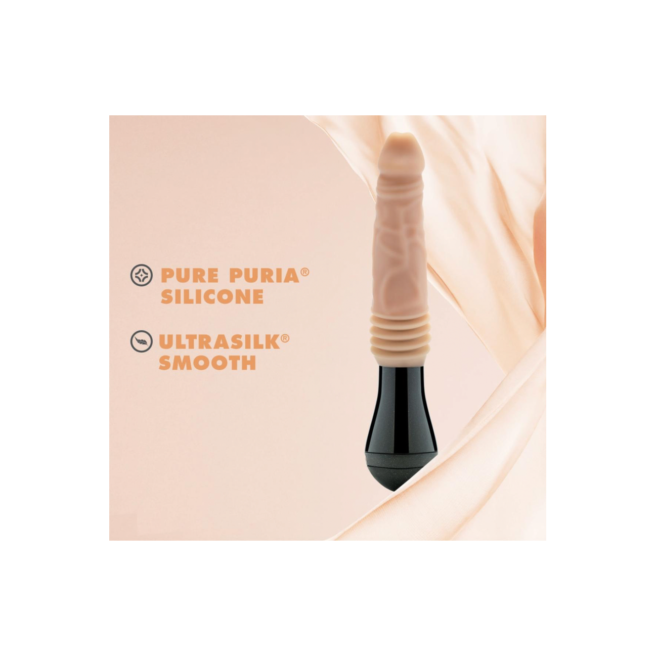 Dr. Skin Silicone - Dr. Knight - Stotende en Vibrerende Dildo - Beige