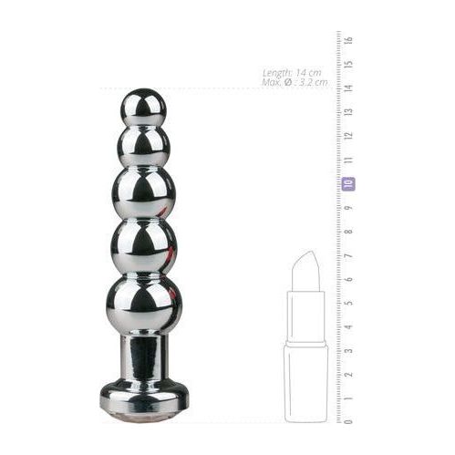 Dunne Geribbelde Buttplug Met Transparant Kristal