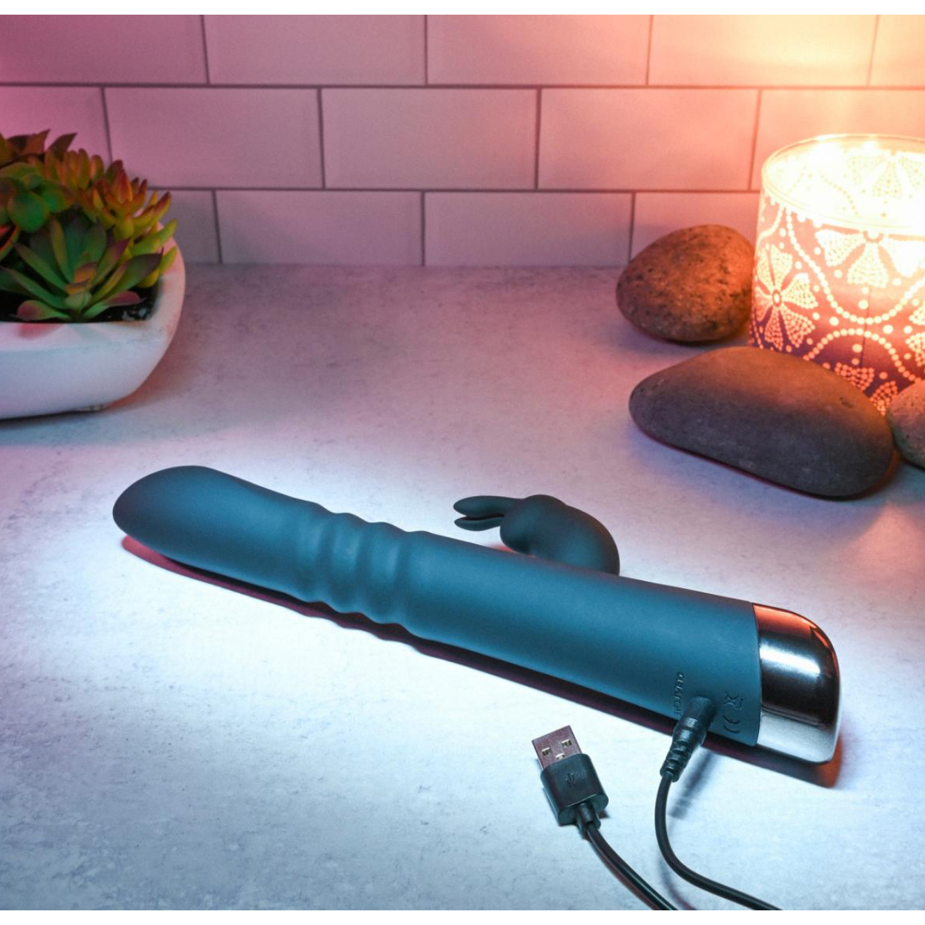 Evolved - Rapid Rabbit Stotende Vibrator - Zwart