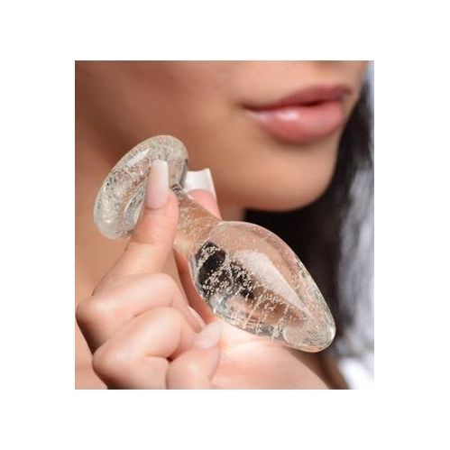 Glow-in-the-Dark Anaalplug Van Glas - Medium