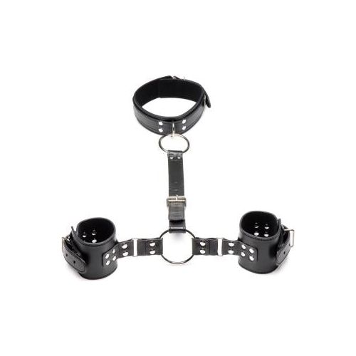 Halsband Met Polsboeien Restraint Set - Zwart