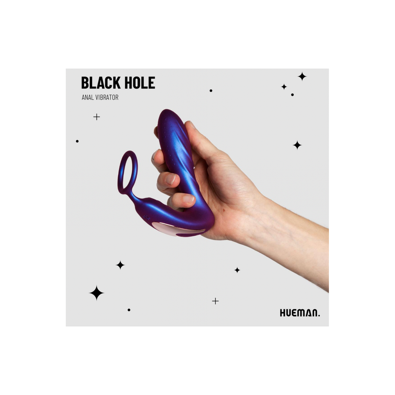 Hueman - Black Hole Anaal Vibrator Met Cockring