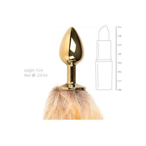 Kleine buttplug met vossenstaart