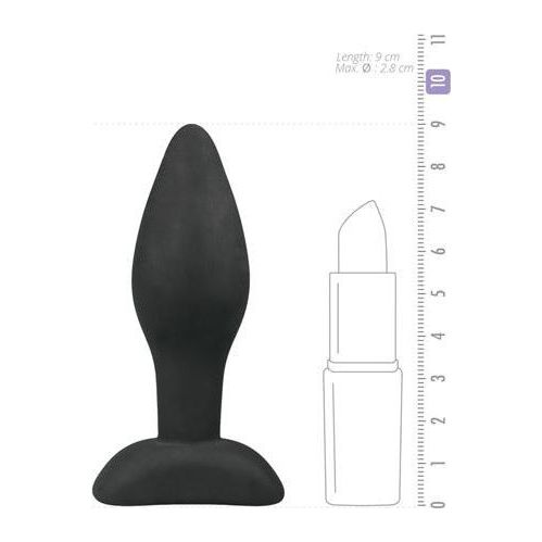 Kleine zwarte siliconen buttplug