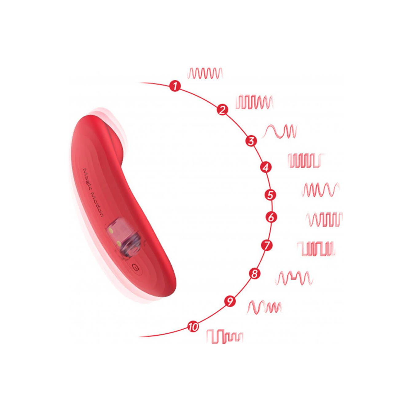 Magic Motion - App Gestuurde Nyx Smart Panty Vibrator - Rood