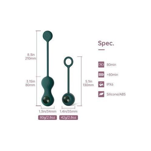 Magic Motion - Duo Smart Kegel Vibrator met Gewichtenset - Groen