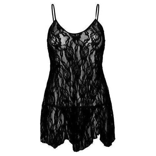 My Dreams Rose Kanten Babydoll - Zwart - One Size