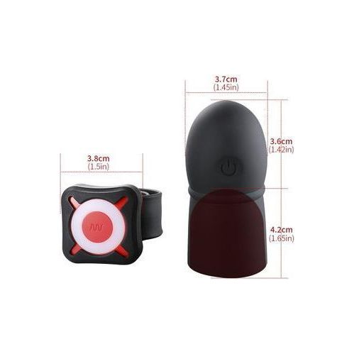 OTOUCH - Super Striker Verlengende Penis Sleeve Met Vibraties - Zwart