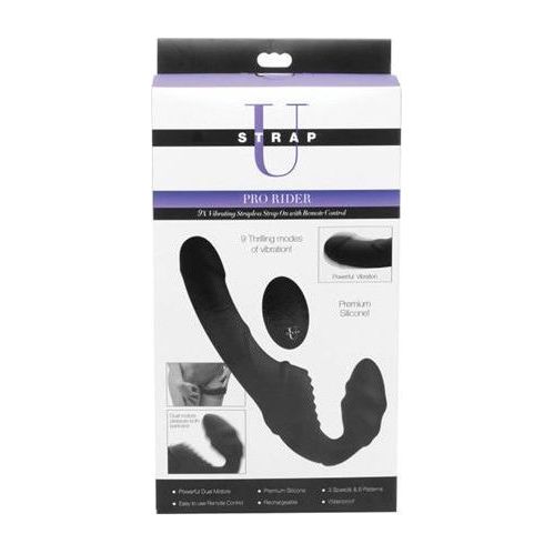 Pro Rider Strapless Strap-on Vibrator - Zwart