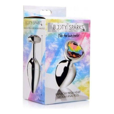 Rainbow Heart Buttplug - Middel