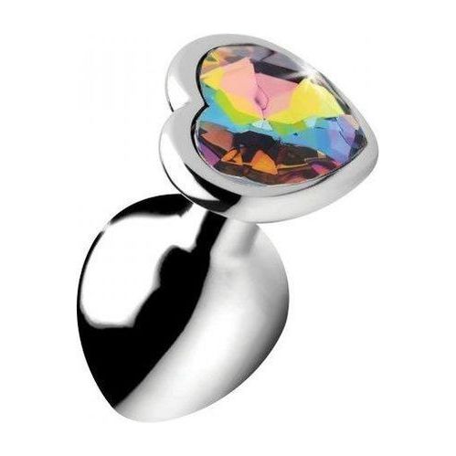 Rainbow Heart Buttplug - Middel