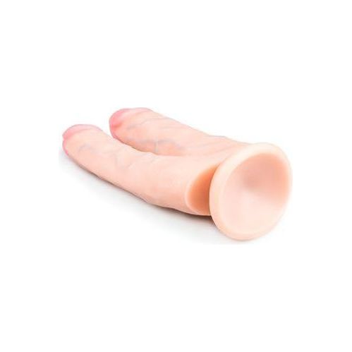 Realistische Dubbele Dildo Met Zuignap - 18 cm