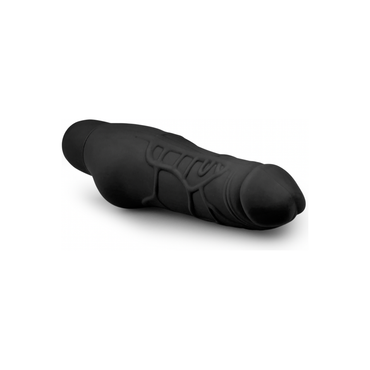 Realistische siliconen vibrator - zwart
