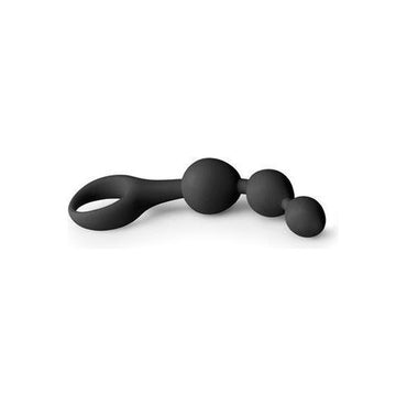 Siliconen anale kralen dildo - zwart