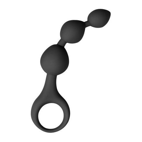 Siliconen anale kralen dildo - zwart