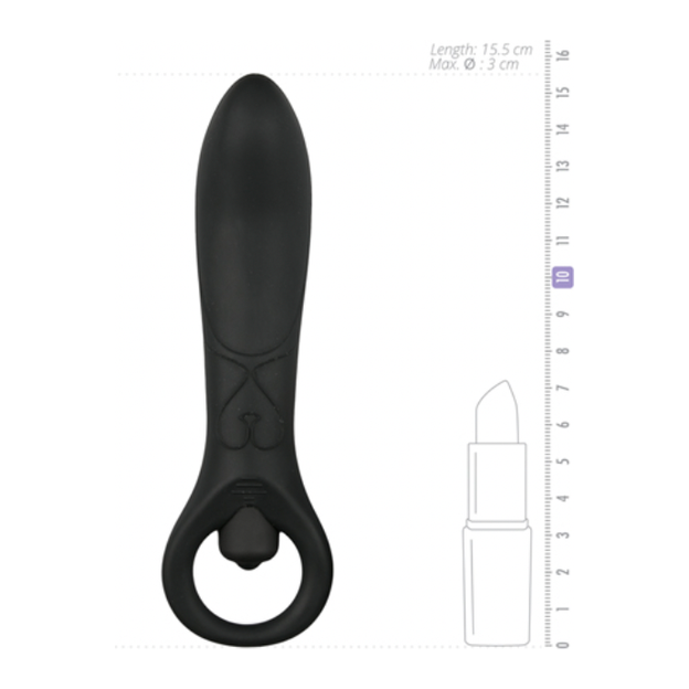 Siliconen prostaat vibrator - zwart