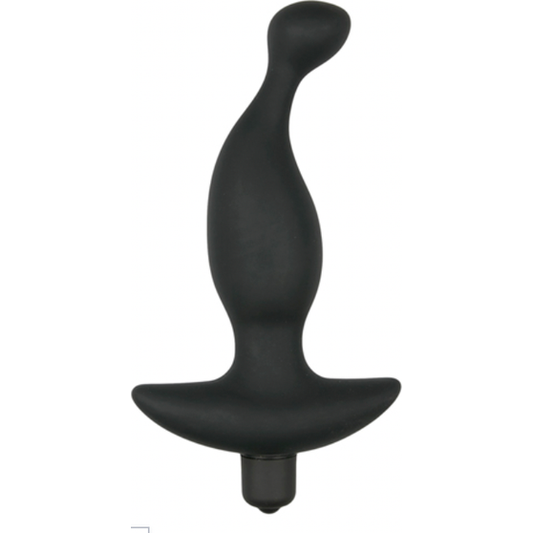 Siliconen prostaat vibrator - zwart