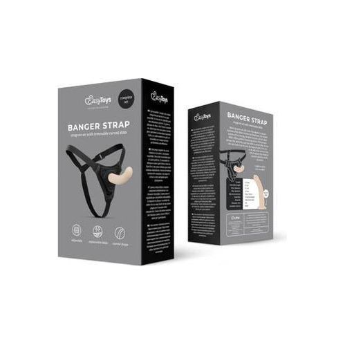 Strap-On-Dildo met Harnas - Gebogen