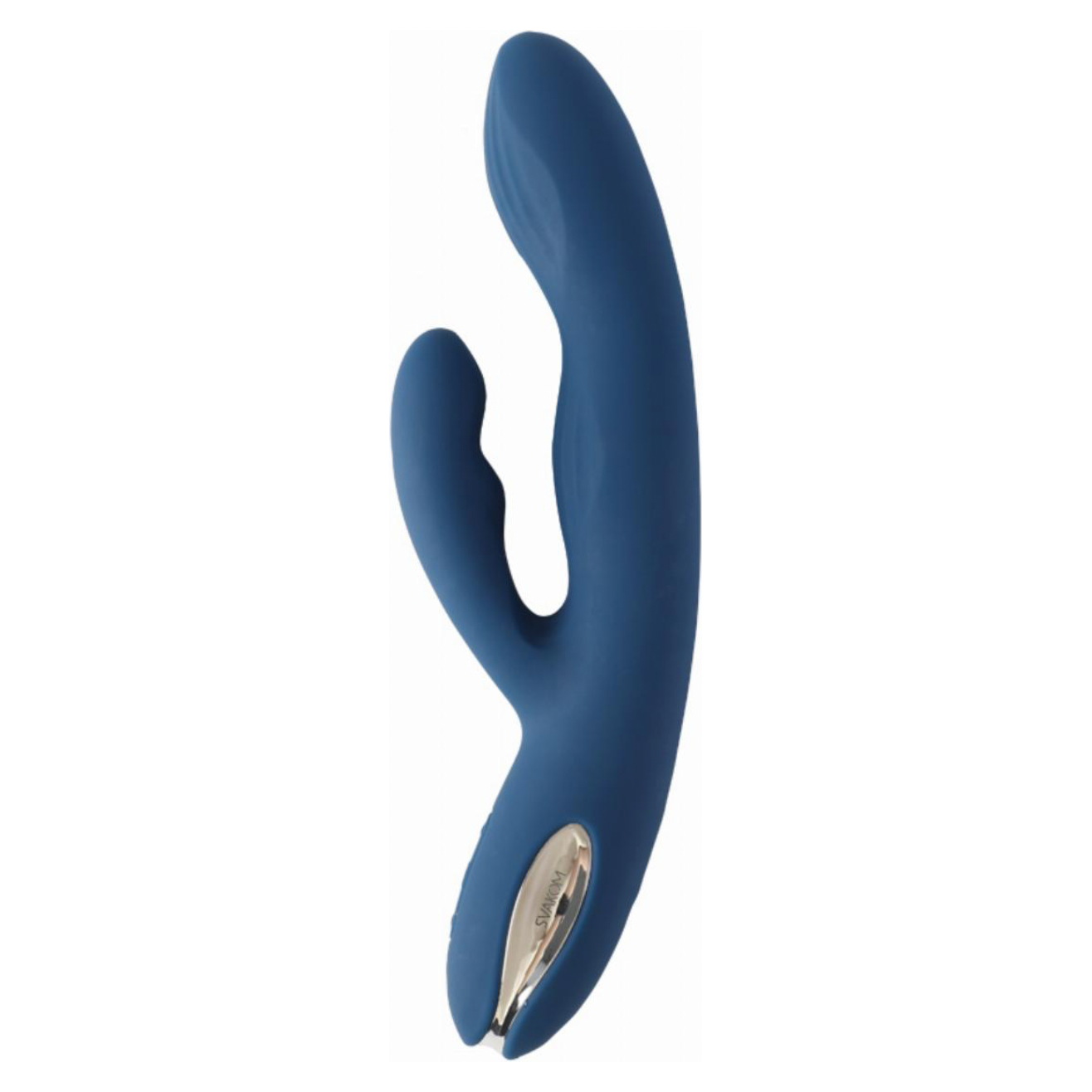 Svakom - Aylin Krachtige Pulserende Vibrator met Twee Koppen - Donkerblauw