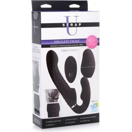 Swirl Vibrerende Strapless Strap-On - Black
