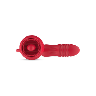 Teazers Roos Vibrator met Stotende Dildo