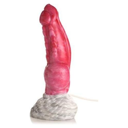 XR Brands - Resurrector Phoenix Spuitende Siliconen Dildo - Rood/Wit