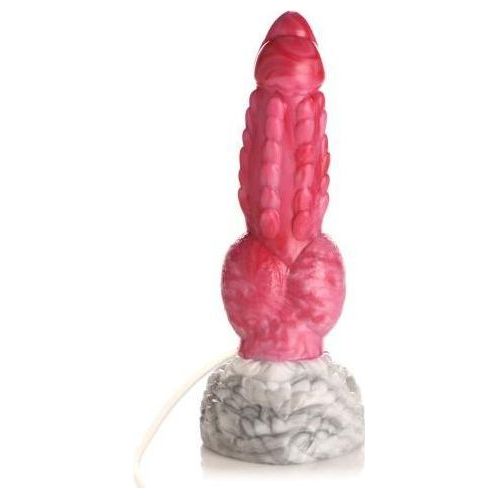 XR Brands - Resurrector Phoenix Spuitende Siliconen Dildo - Rood/Wit