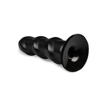 Zwarte Anaal Dildo Met Ribbels