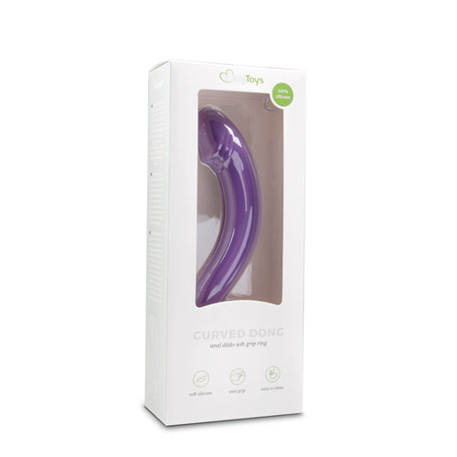 Siliconen prostaat dildo in paarse verpakking voor optimale stimulatie en plezier met sex artikelen.