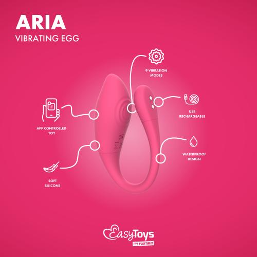 EasyConnect - Vibrerend Eitje Aria app gestuurd Snel geleverd bij XXX4U.nl - Discreet verpakt!