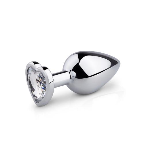 Metalen buttplug met hartje - goudkleurig
